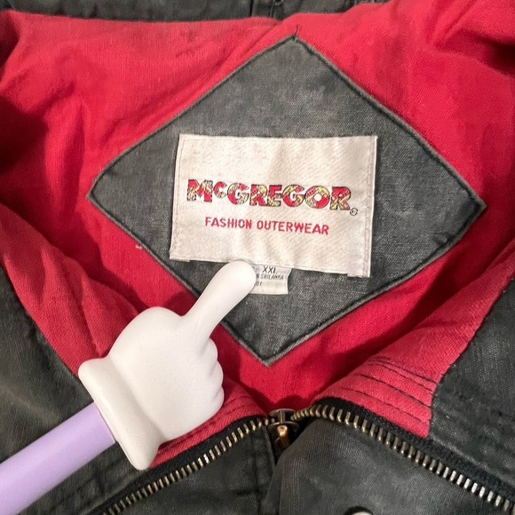 Vintage Mcregor Jacket 2XL Work Jacket Faded Black Grey Chore Coat XXL Y2K - Picture 4 of 8